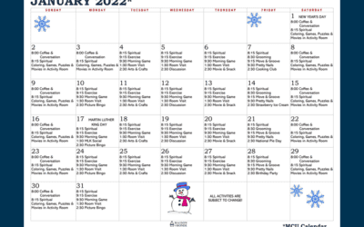 January MCU Activity Calendar