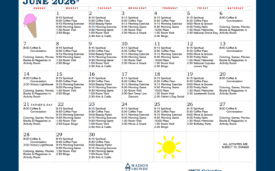June MCU Activity Calendar