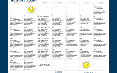 August MCU Activity Calendar